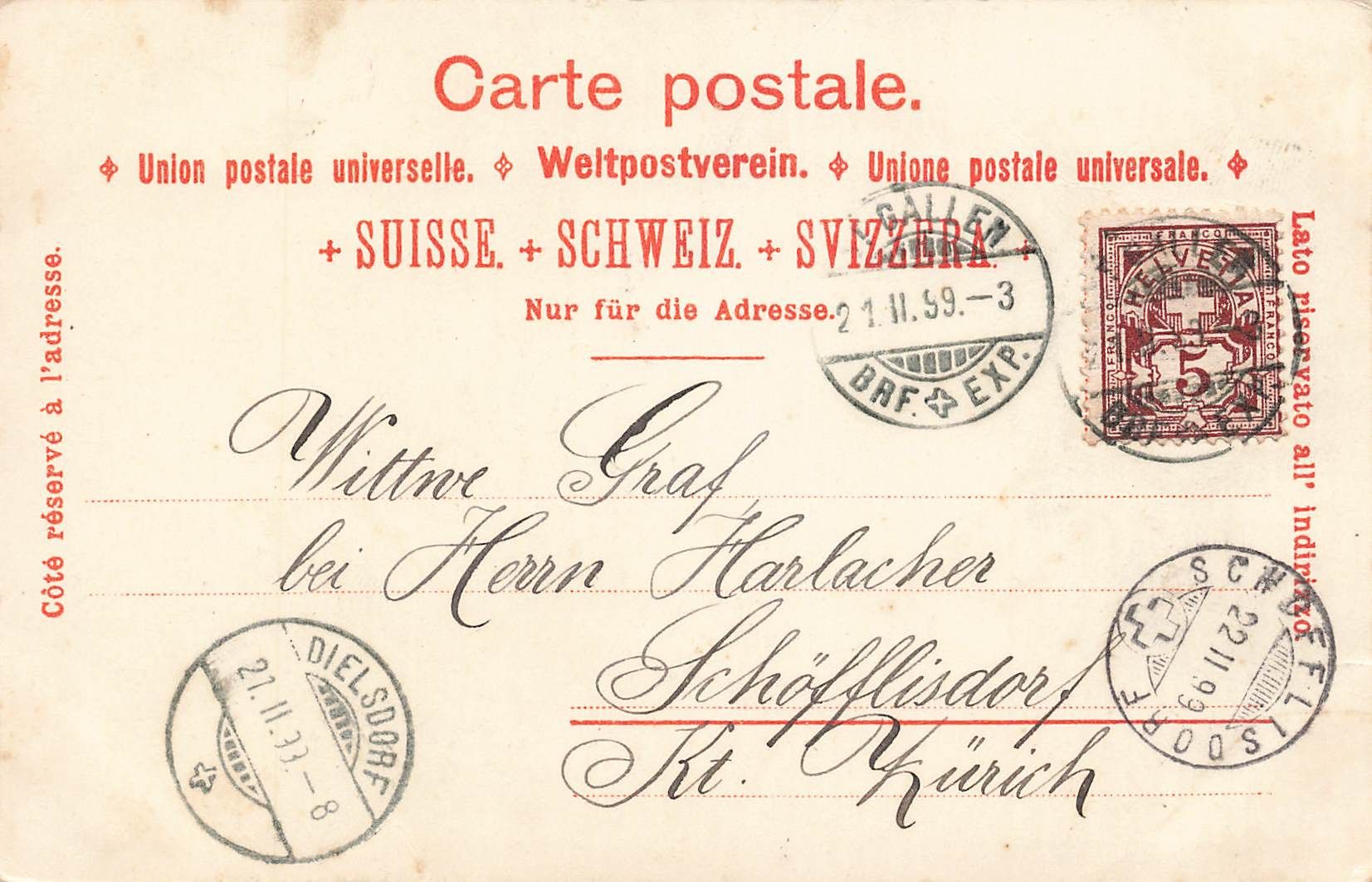 Cartoline postali: Gruss st. gallen – Usato da Biasca venduto da Blenio71 1