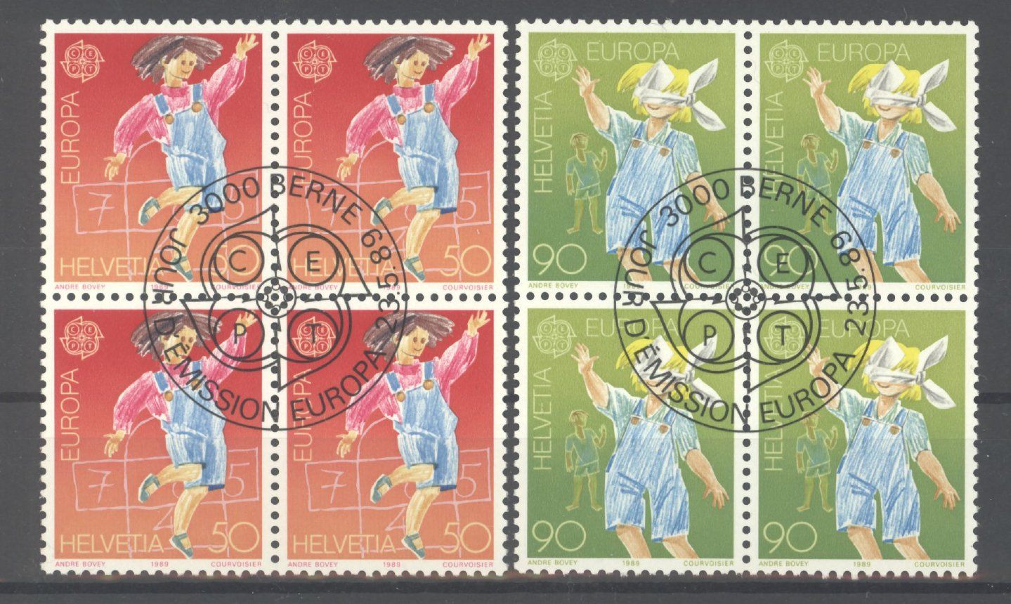 Tutti i francobolli: 1989, Viererblöcke, ET, Europa – Usato da Willisau venduto da Vollstempel