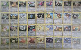 Pokémon Karten Bundle,  ältere Serien, NonHolos, 71Stück
