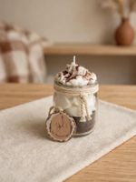 Handgemachte Duftkerze Kaffee & Kakaopulver im Glas