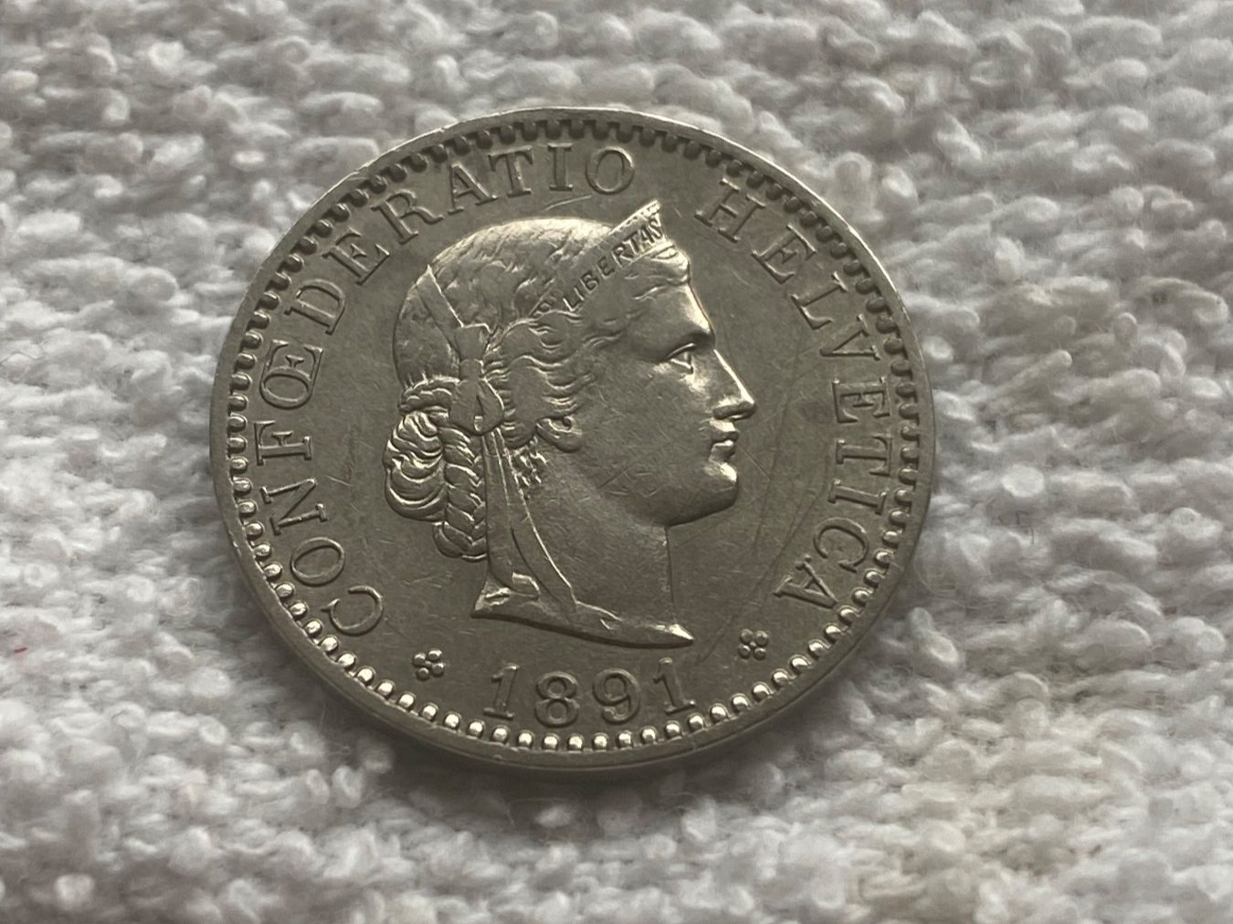 Tutti le monete: 20 centimes/rappen 1891 – Usato da Nyon venduto da Ilmi09