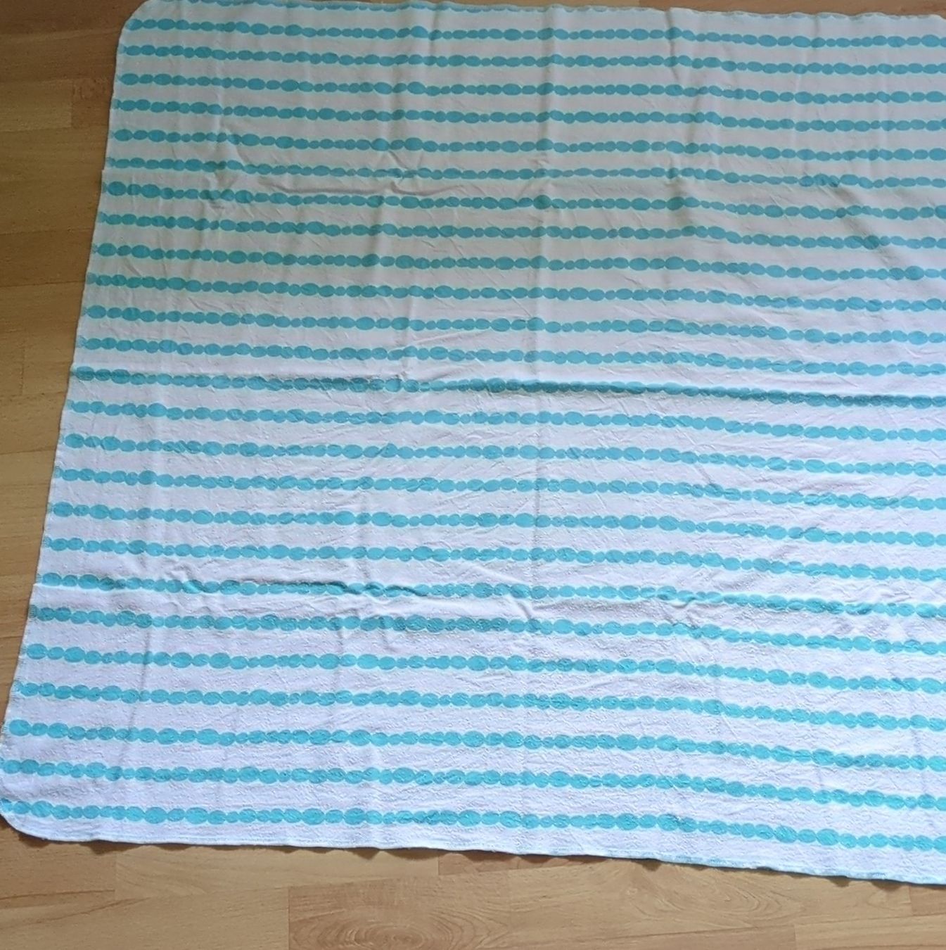 Coperte: Dünne Babydecke mit Streifenmuster hellblau weiss – Usato da Adlikon b. Andelfingen venduto da IlonaSp