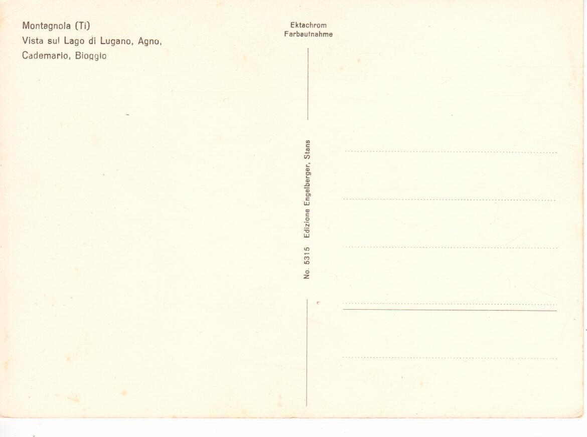 Cartoline postali: Montagnola – Usato da Wolhusen venduto da Curver9 1