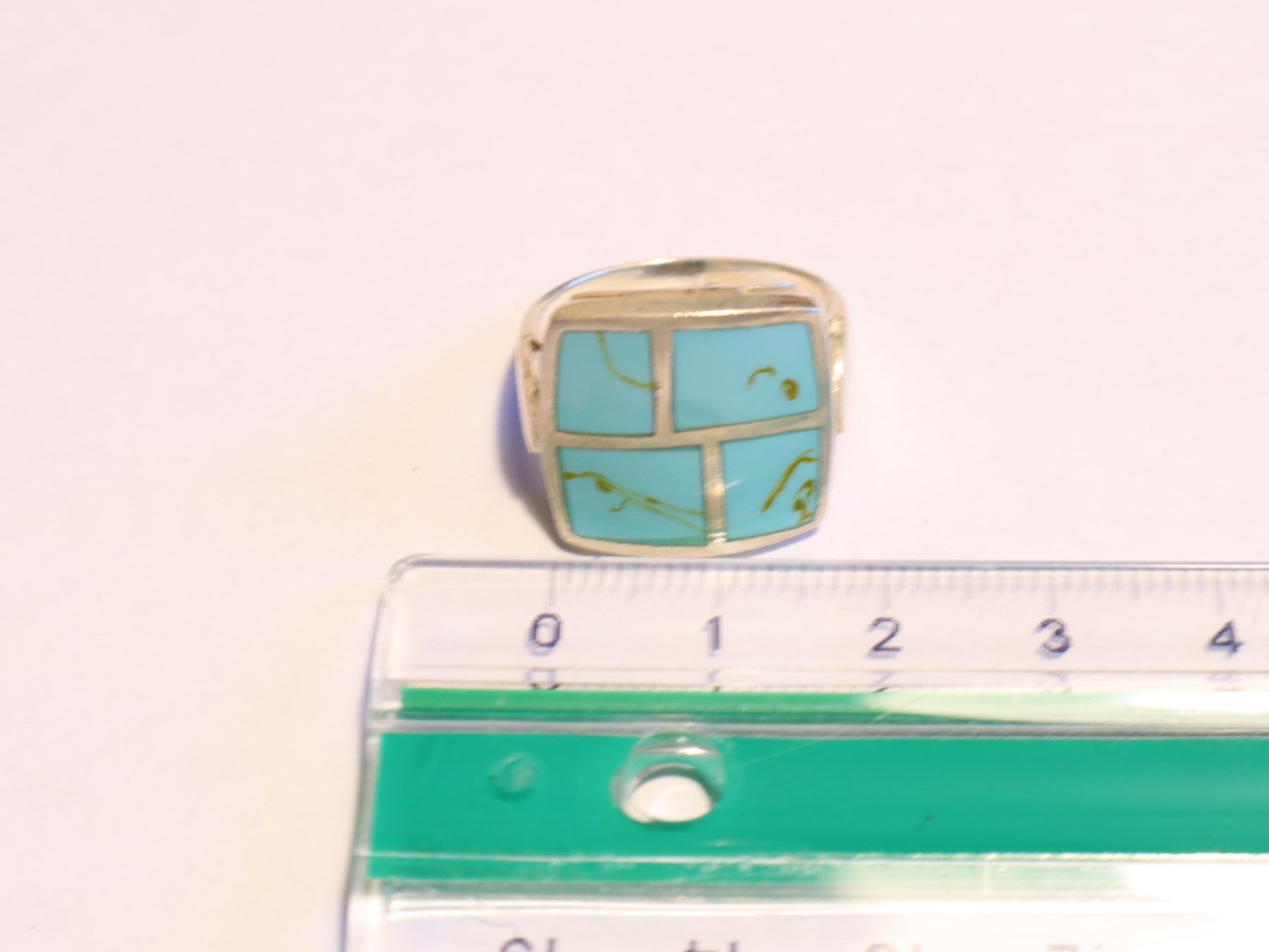 Anelli: Silberring mit Türkis Gr. 56 1/2 Vintage Statement Ring Boho – Usato da Baden venduto da TellsKuchenhaus 4