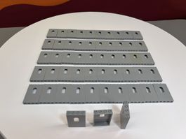 Lego Burgpanel grau 1x4x5, 53 Stk