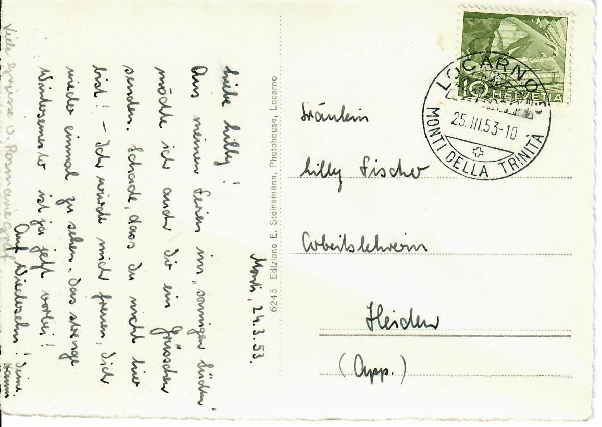Cartes postales: Ronco  1953 – D'occasion à Hochdorf par Ziegel-16 1