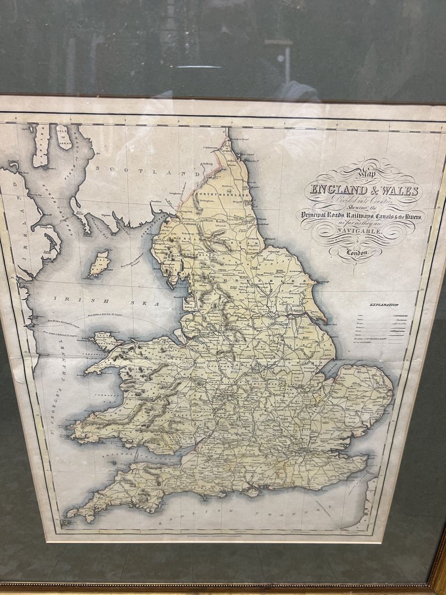 Cartes géographiques & atlas: ANCIENNE CARTE GÉOGRAPHIQUE DE L’ANGLETERRE – D'occasion à Genève par Qanil77 1