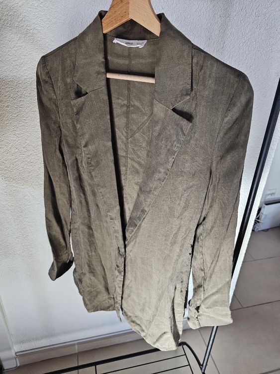 Veste Oversize FRAPP - Style Chauve-souris, Jersey Kaki - Taille 42 - Neuf Avec étiquettes