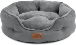 Katzenbett waschbar 51x48cm Hundebett Grau Wendekissen