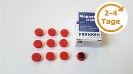 Magnete 10 Stück, 13 mm, rot