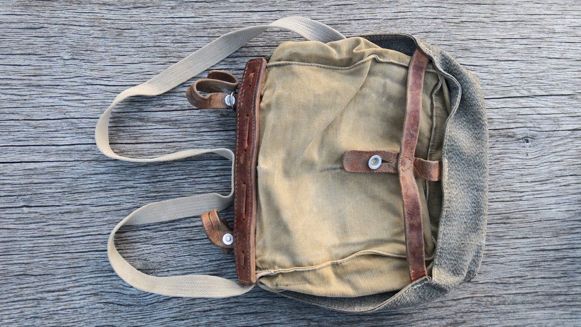 Schweizer Armee Borse: alte Militärtasche Brotsack  1938 – Usato da Schwanden i. E. venduto da luvia01 3