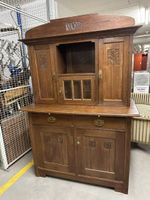 schöne antike Vitrine Jugendstil Massivholz