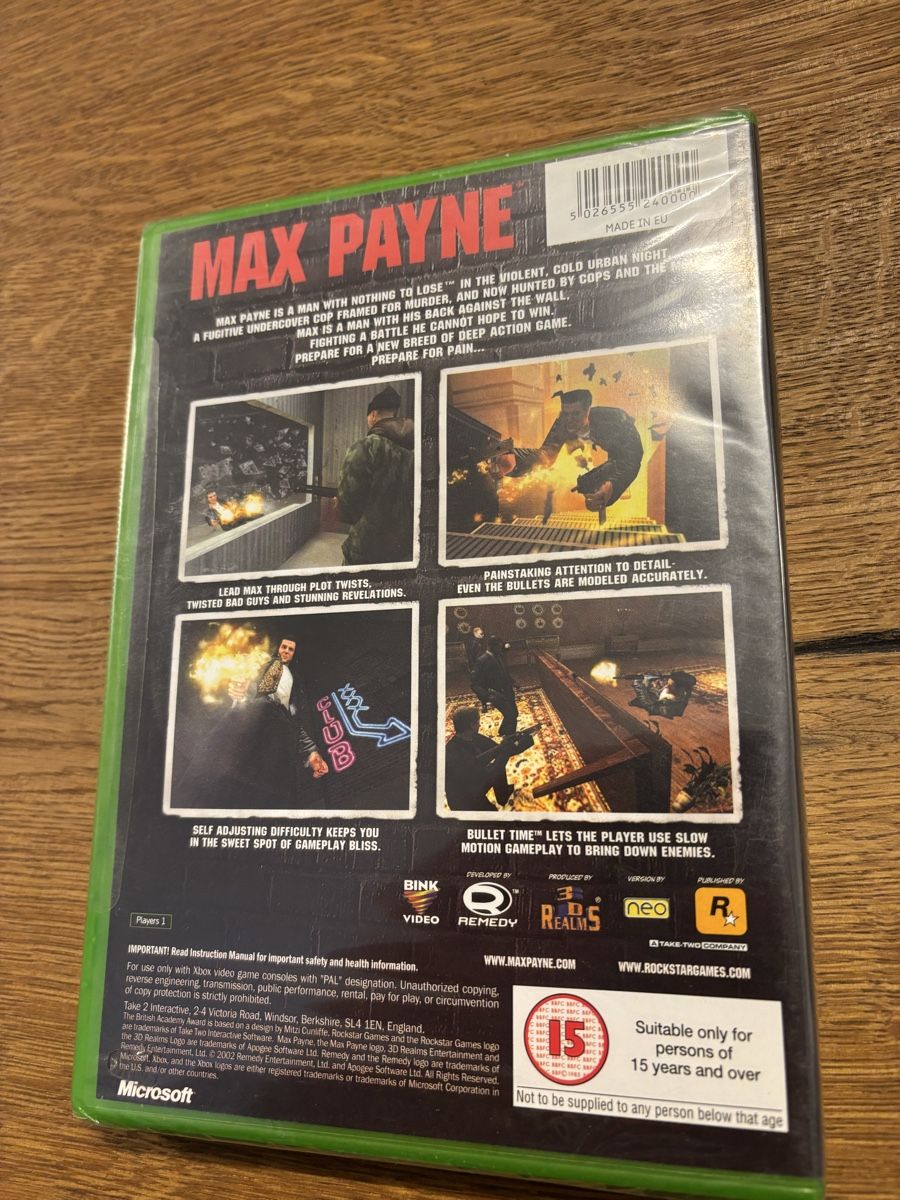 Microsoft Giochi: Xbox Classic Max Payne NEU SEALED – Nuovo e nell'imballaggio originale da Brütten venduto da Swerman1984 1