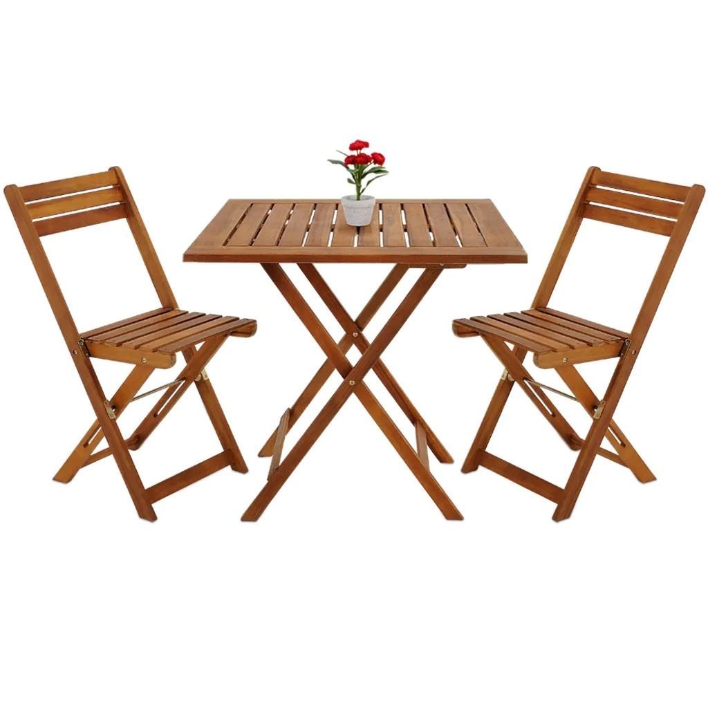 Set di tavolo e panche: Balkonset 3 teilig -  Akazien Holz – Nuovo e nell'imballaggio originale da Winterthur venduto da aredo 7
