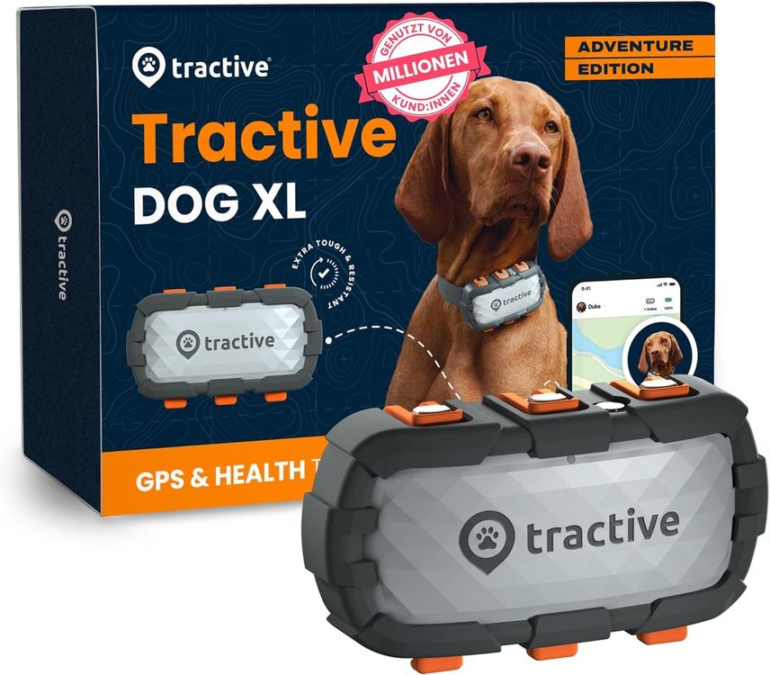 GPS Tracker Hund Bissfestes Glasfasergehäuse Live Ortung neu 1