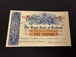 Scotland 5 Pounds 1957 bankfrisch 