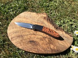 Andre Thorburn M390 Front Flipper Handmade Titan Carbon