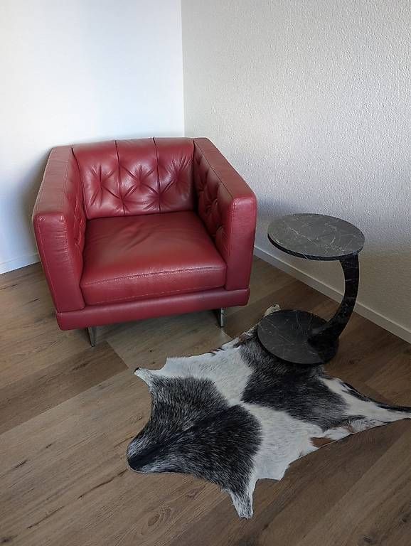 Poltrone: Roter Echtleder Sessel "Chesterfield" – Usato da Hünenberg See venduto da Sandra.12