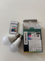 2 Smarte LED-Glühbirnen mit Fernbedienung