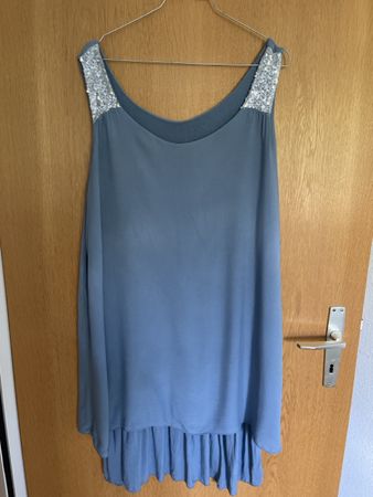 Kleid blau mit Pailletten