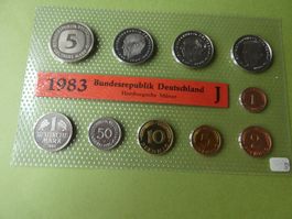 Deutschland 1983 J,  Kursmünzensatz  - Hamburg
