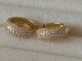 Luxus Elegante Mini Ohrstecker Ohrschmuck Goldfarben
