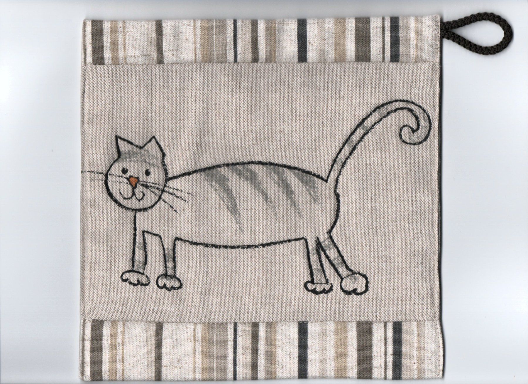 Linge de lit: Topflappen mit Katze, Handarbeit – Neuf (Voir description) à Kriens par Kraeutergarten