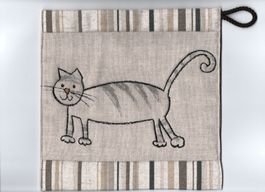 Topflappen mit Katze, Handarbeit