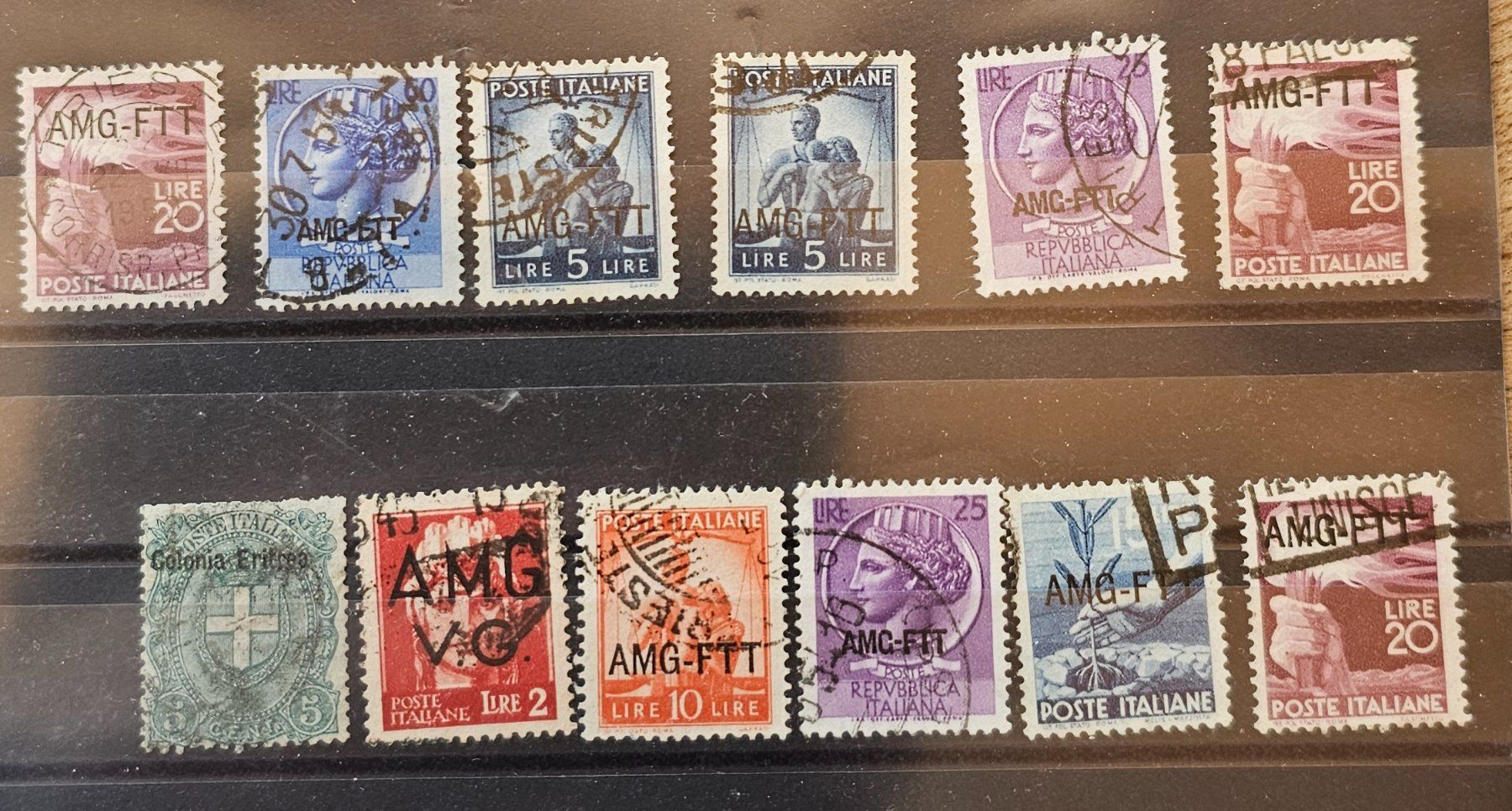 Alle Briefmarken: ITALIA TRIESTE, Eritrea 1948 – Gebraucht aus Les Valettes von Nuba1