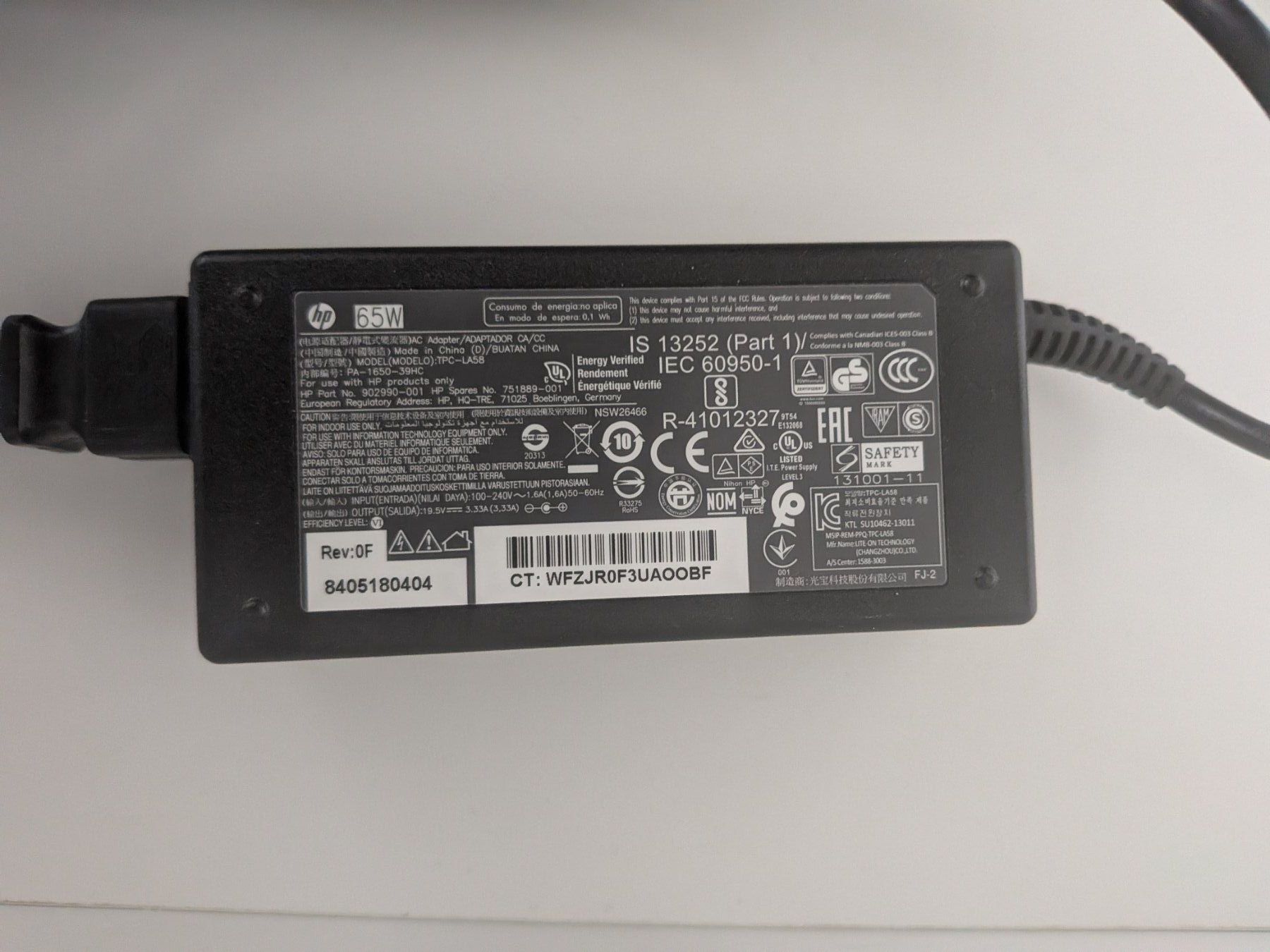 Hewlett Packard Ladegerät: Original HP laptop chargeur 65W – Gebraucht aus Genève von hbs_pro 1