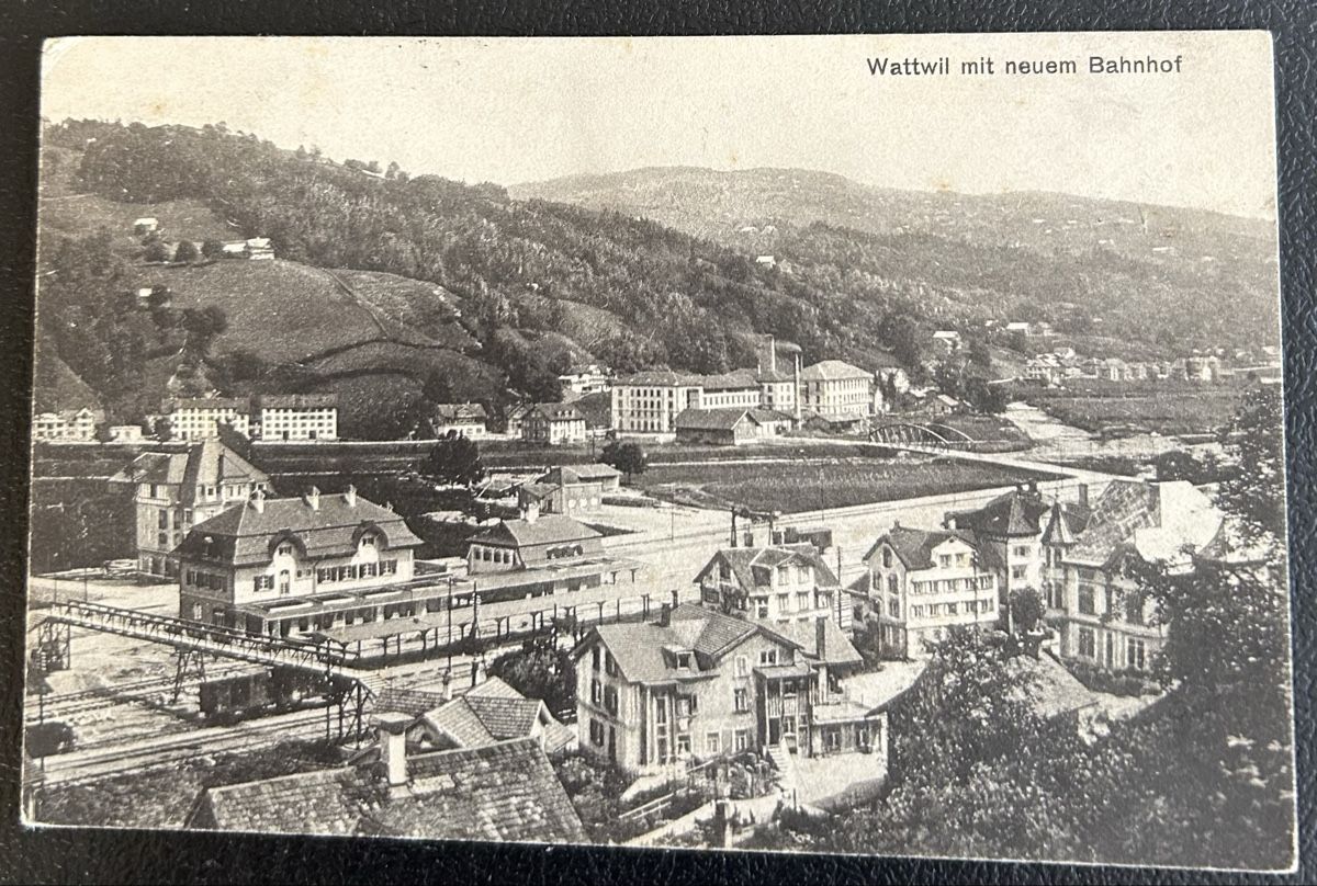 Cartoline postali: Wattwil mit neuem Bahnhof  – Usato da Horw venduto da Tellbub