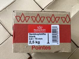Senkkopfstifte blank 28/70mm