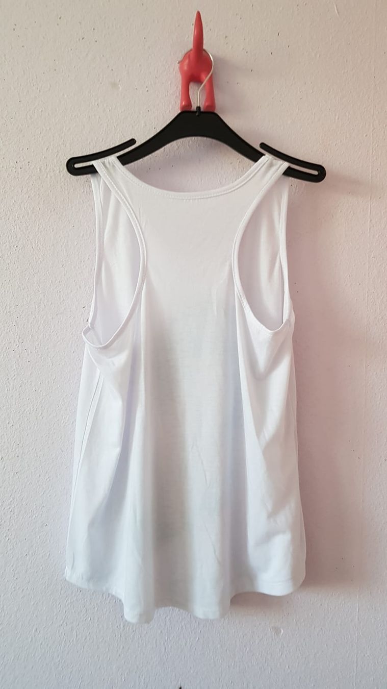 Top: Débardeur blanc Jasmine taille S – Nuovo (secondo la descrizione) da Versoix venduto da aline_b 1