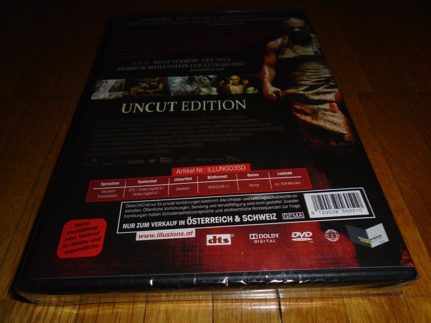Tutti i DVDs: Frontier(s) - DVD - UNCUT – Nuovo e nell'imballaggio originale da Basel venduto da havsok 1
