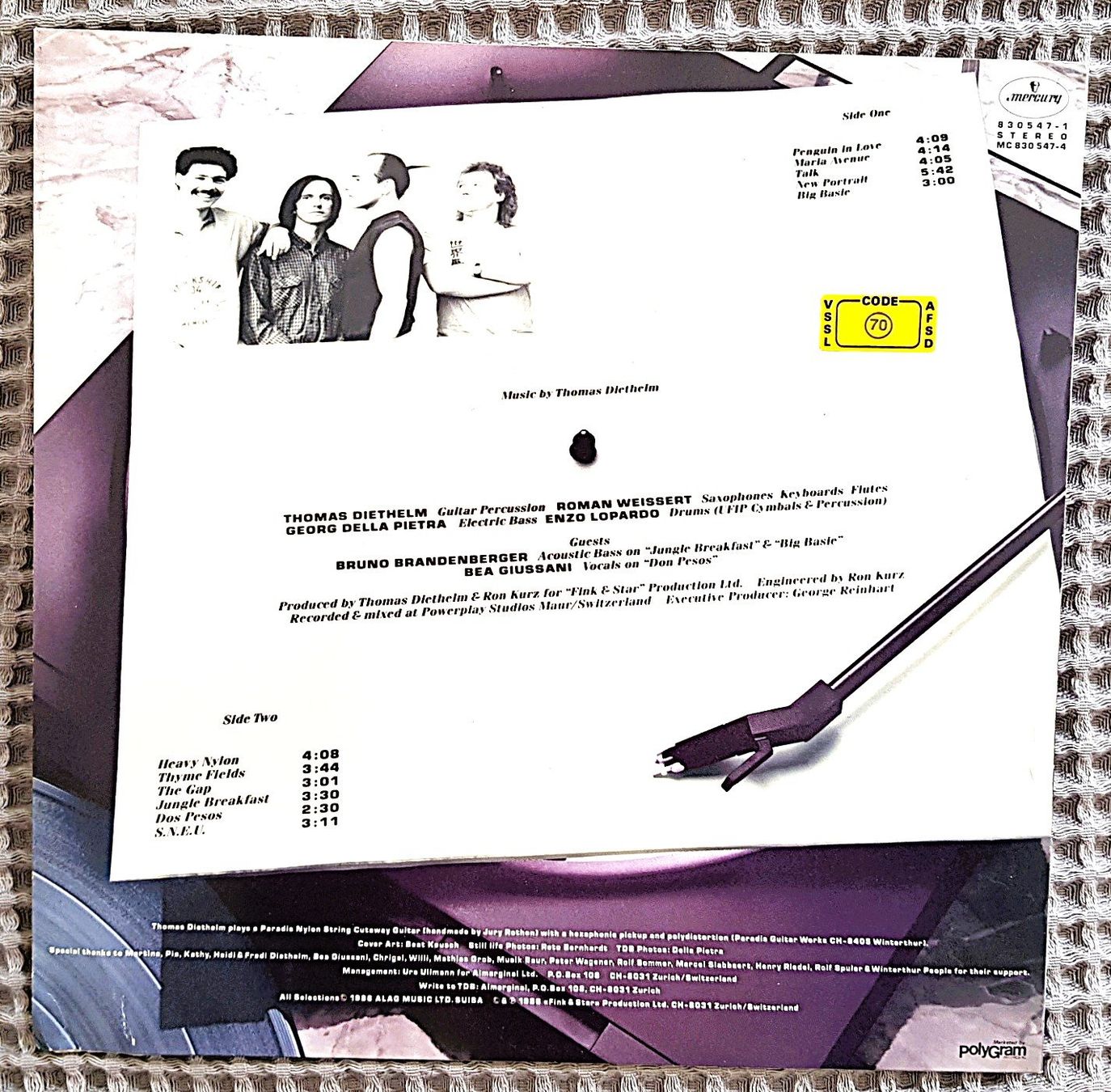 Dischi in vinile: LP Thomas Diethelm Band "Penguin in Love" – Usato da Winterthur venduto da Joschko 1