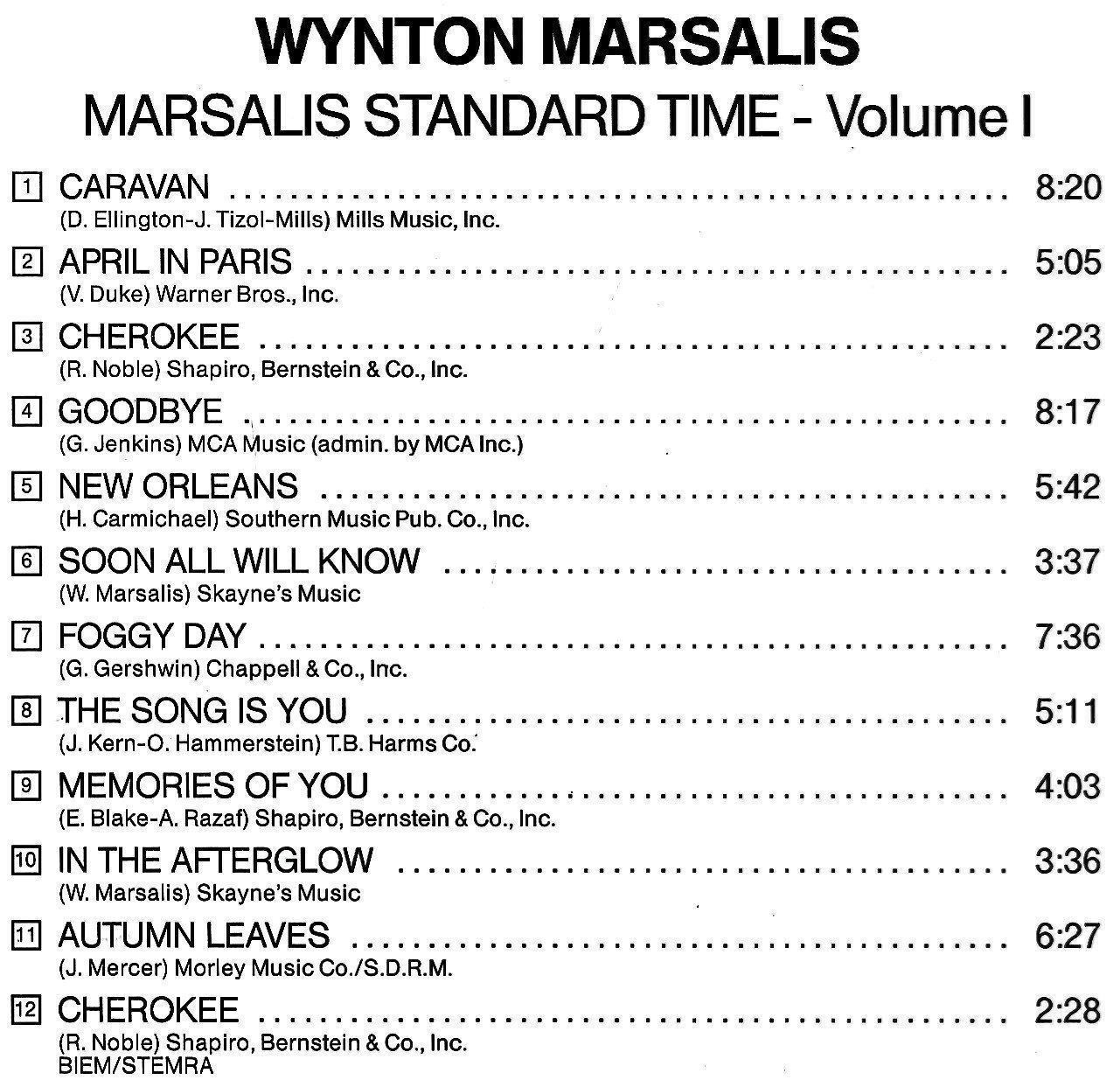 CDs: Wynton Marsalis STANDART TIME Marcus Roberts  Jazz CD – Gebraucht aus Kandergrund von Sososo 2