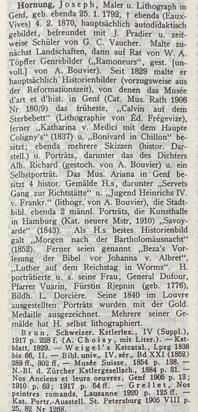Dipinti: Hornung Joseph (1792-1870) – Usato da Grosshöchstetten venduto da Perle1951 6