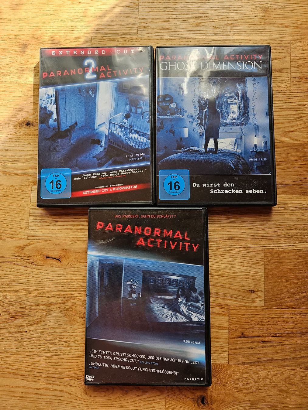 Tutti i DVDs: Paranormal  Acivity 1-3 – Usato da Blankenburg venduto da kat_hx7f