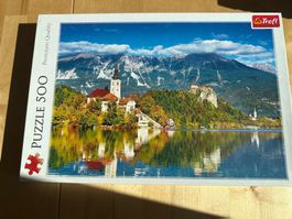 Puzzle Trefl Bled See Slowenien 500 Teile neuwertig