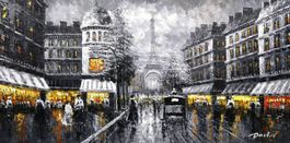 Modern Art - Paris Spaziergang am Abend