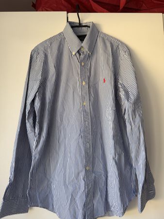 Herren Hemd Polo Ralph Lauren gestreift Blau Grösse M