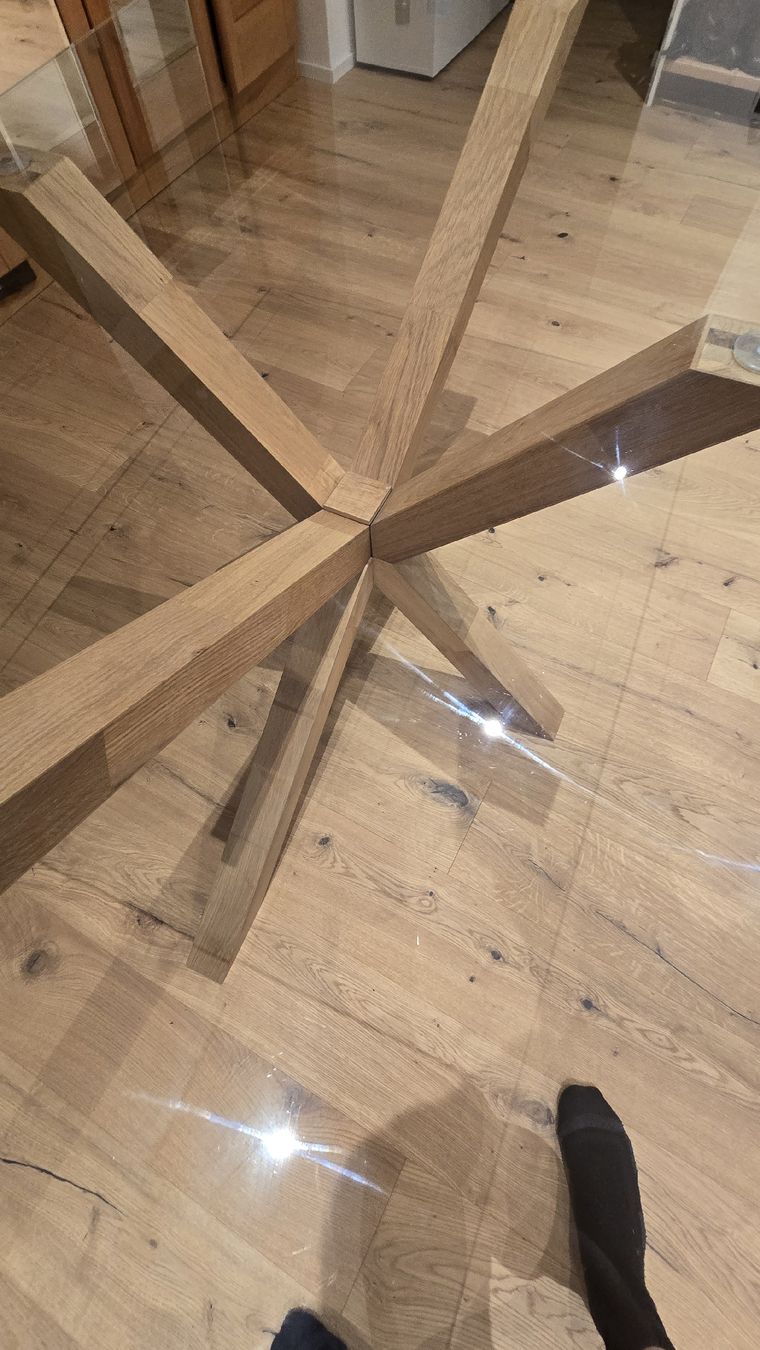 Tavoli: Glastisch mit Holz – Usato da Baldegg venduto da tse_xqc5 4