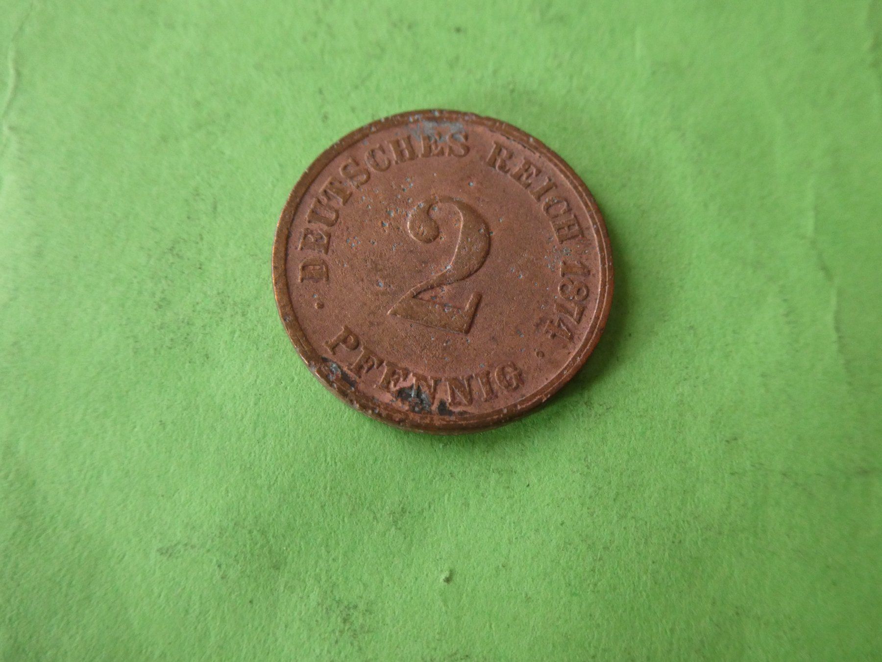 Tutti le monete: Dt. Reich 1874 C, 2 Pfennig – Usato da Hinterforst venduto da Rohusri