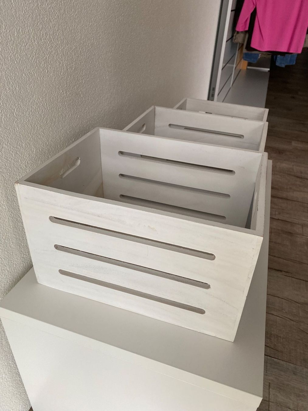 Transportkisten: 3 Kistchen stapelbar - Shabby Chic Style – Gebraucht aus Eschenbach SG von Sums 3