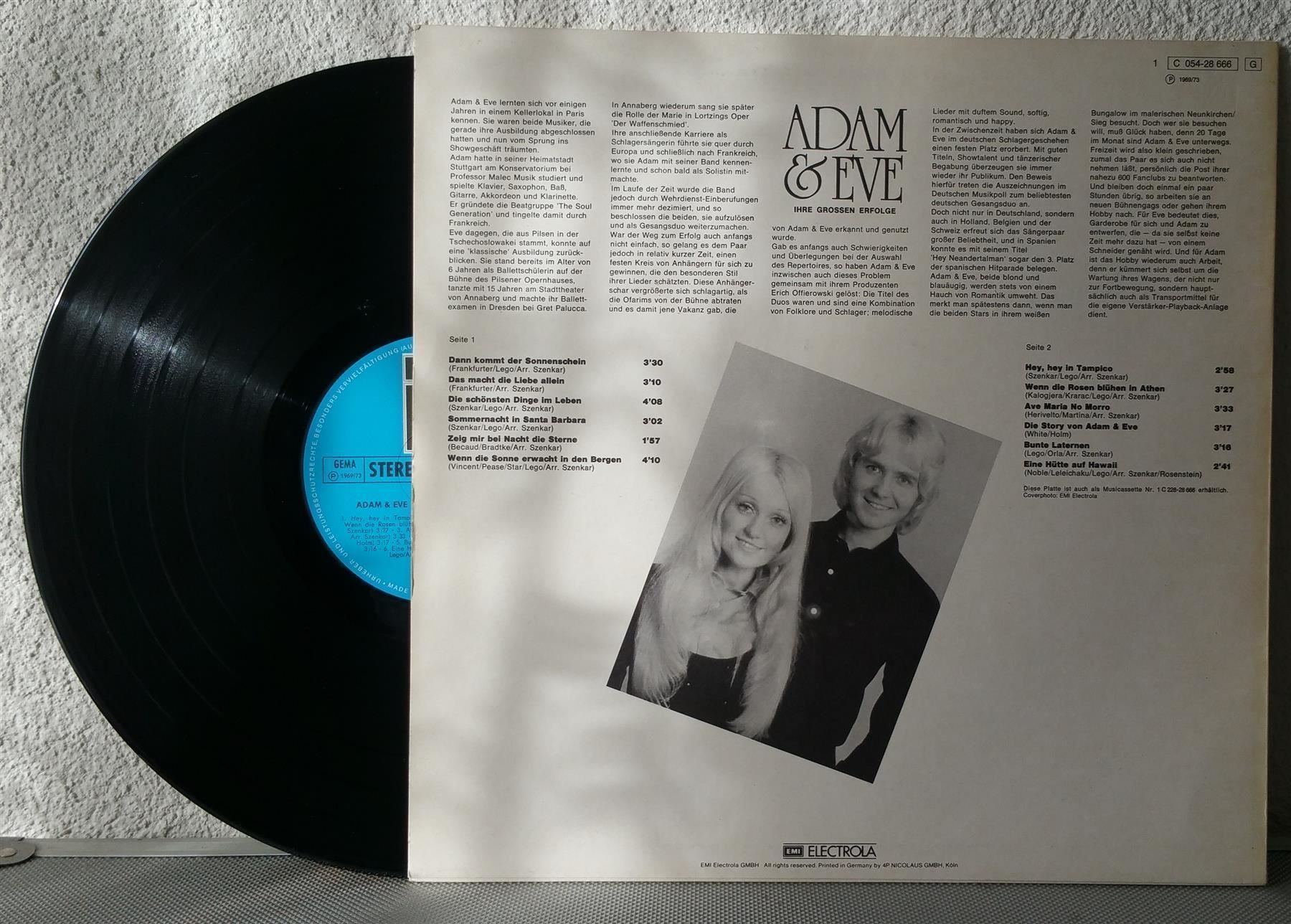 Dischi in vinile: ADAM & EVE - GROSSE ERFOLGE - LP – Usato da Greifensee venduto da scharmant 1