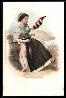 Tessin, Frau in regionaler Tracht des s