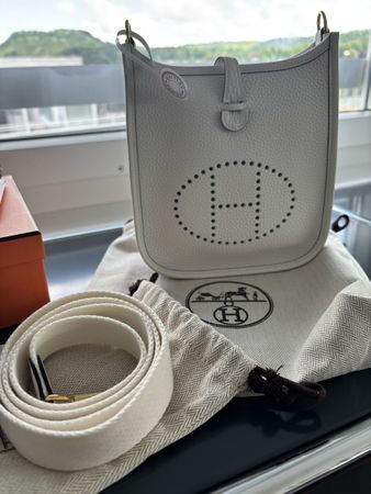 Hermes Evelyne Tpm New White GHW