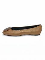 Hogan Silver Button Ballerina EU 36.5 Beige