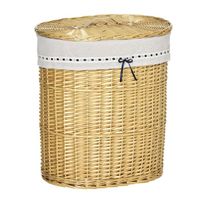 Wäschekorb mit Deckel aus Weide Natur 100L 51 x 38 x 57 cm