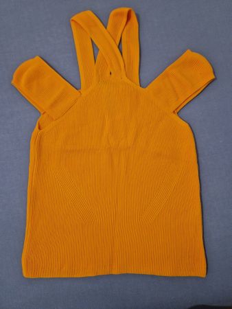 Sommertop, gelb, Gr. 36, trendy Trägerlösung
